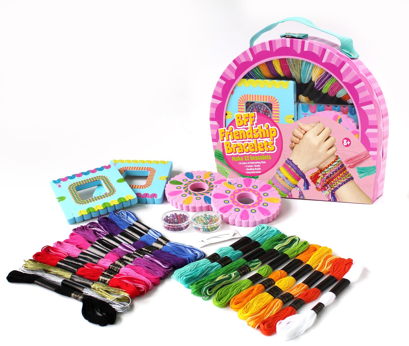 FRIENDS 4 EVER BRACELET MAKING KIT PINK - Bamboo Sprout
